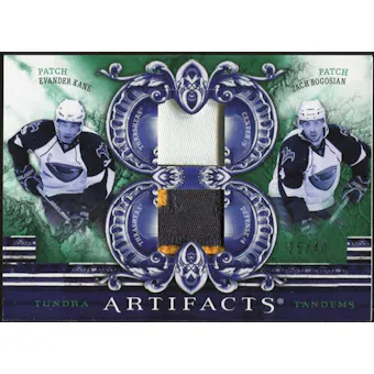 2010/11 Upper Deck Artifacts Tundra Tandems Patches Emerald #TT2ATL Zach Bogosian/Evander Kane 25/40