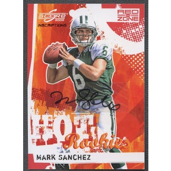2009 Score Inscriptions #18 Mark Sanchez Hot Rookies Red Zone Auto #03/30