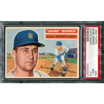 1956 Topps Baseball #84 Babe Birrer PSA 7.5 (NM+) *2247