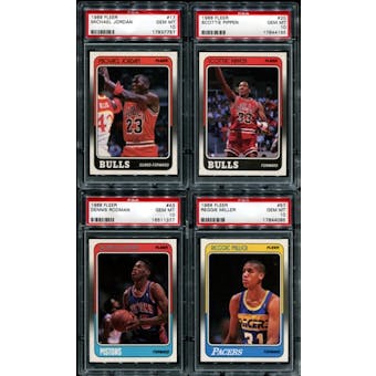 1988/89 Fleer Basketball Set (With Stickers) PSA (5 9's - 127 10's)