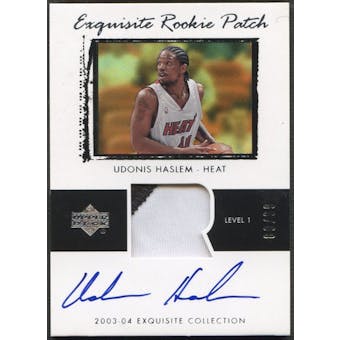 2003/04 Exquisite Collection #43 Udonis Haslem Rookie Patch Auto #89/99