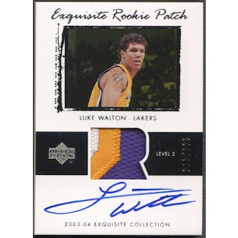 2003/04 Exquisite Collection #51 Luke Walton Rookie Patch Auto #213/225