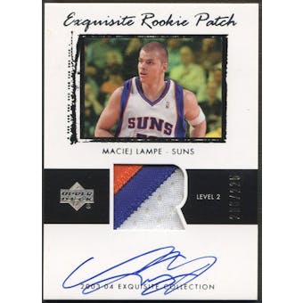 2003/04 Exquisite Collection #52 Maciej Lampe Rookie Patch Auto #206/225