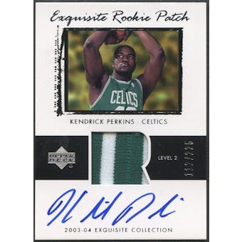 2003/04 Exquisite Collection #55 Kendrick Perkins Rookie Patch Auto #112/225