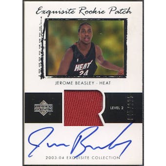 2003/04 Exquisite Collection #57 Jerome Beasley Rookie Patch Auto #045/225