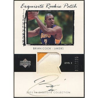 2003/04 Exquisite Collection #58 Brian Cook Rookie Patch Auto #079/225