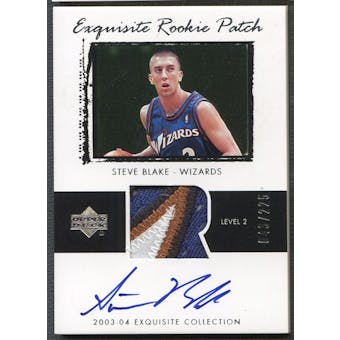 2003/04 Exquisite Collection #62 Steve Blake Rookie Patch Auto #043/225