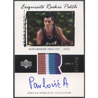2003/04 Exquisite Collection #63 Aleksandar Pavlovic Rookie Patch Auto #041/225