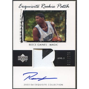 2003/04 Exquisite Collection #67 Reece Gaines Rookie Patch Auto #046/225