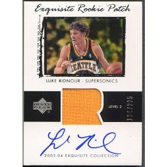 2003/04 Exquisite Collection #68 Luke Ridnour Rookie Patch Auto #124/225