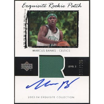 2003/04 Exquisite Collection #69 Marcus Banks Rookie Patch Auto #125/225