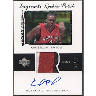 2003/04 Exquisite Collection #75 Chris Bosh Rookie Patch Auto #36/99