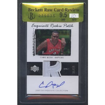 2003/04 Exquisite Collection #75 Chris Bosh Rookie Patch Auto #25/99 BGS 9.5 Raw Card Review