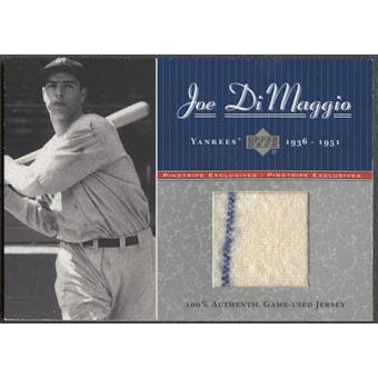 2001 Upper Deck #J3 Joe DiMaggio Pinstripe Exclusives DiMaggio Memorabilia Jersey #064/100