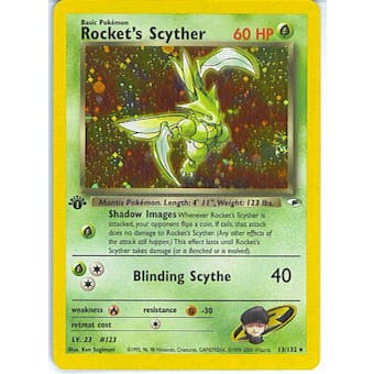 Pokemon Gym Heroes 1st Edition Single Rocket's Scyther 13/132