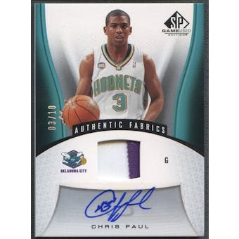 2006/07 SP Game Used #163 Chris Paul Patch Auto #03/10