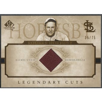 2005 SP Legendary Cuts #RH Rogers Hornsby Material Jacket #15/75