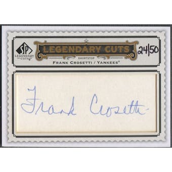 2009 SP Legendary Cuts #LC227 Frank Crosetti Legendary Cut Signatures Auto #24/50