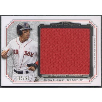 2012 Topps Museum Collection #JE Jacoby Ellsbury Momentous Material Jumbo Jersey #15/50