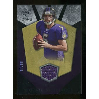2008 Upper Deck Icons Rookie Brilliance Jersey Gold #RB18 Joe Flacco /99