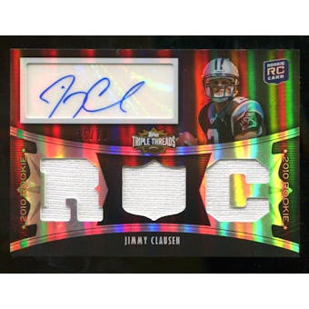 2010  Topps Triple Threads Sepia #114B Jimmy Clausen Jersey Autograph /70