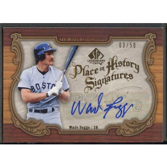 2006 SP Legendary Cuts #WB Wade Boggs Place in History Auto #03/50