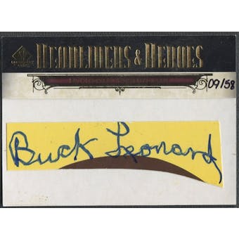 2008 SP Legendary Cuts #BL2 Buck Leonard Headliners and Heroes Cut Signatures Auto #09/58