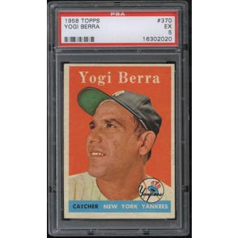 1958 Topps Baseball #370 Yogi Berra PSA 5 (EX) *2020