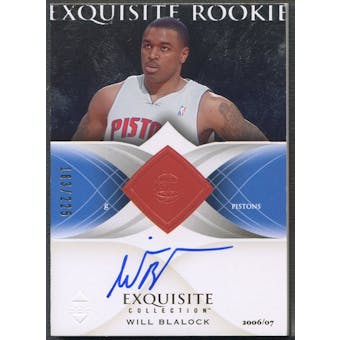 2006/07 Exquisite Collection #81 Will Blalock Rookie Patch Auto #163/225