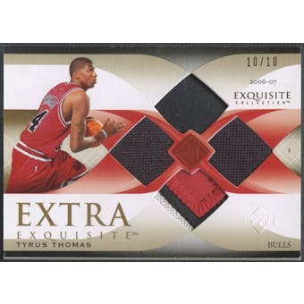 2006/07 Exquisite Collection #EETT Tyrus Thomas Extra Exquisite Jersey & Patch #10/10