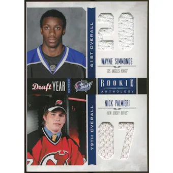 2011/12 Panini Rookie Anthology Draft Year Combo Jerseys #39 Wayne Simmonds/Nick Palmieri