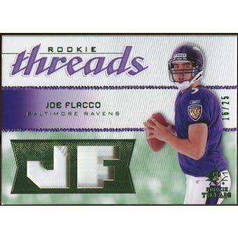 2008 Upper Deck SP Rookie Threads Rookie Threads Patch #RTJF Joe Flacco /25