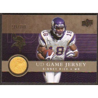 2008 Upper Deck Game Jerseys Gold #UDGJSR Sidney Rice /200