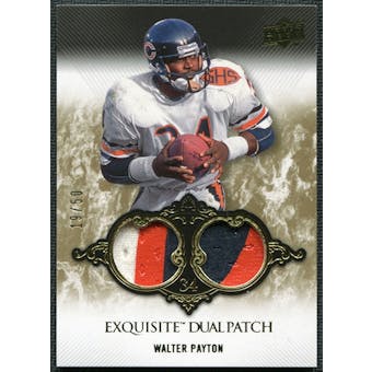 2008 Upper Deck Exquisite Collection Patch Duals #EP16 Walter Payton 19/50