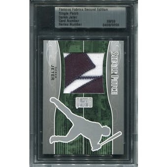2010 Famous Fabrics Derek Jeter Yankees Patch serial # 8/9!