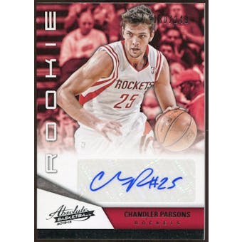 2012/13 Panini Absolute #220 Chandler Parsons Autograph 80/249