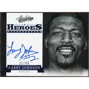 2012/13 Panini Absolute Heroes Autographs #28 Larry Johnson 21/99