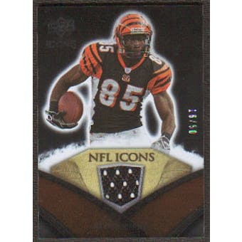 2008 Upper Deck Icons NFL Icons Jersey Gold #NFL12 Chad Johnson /50