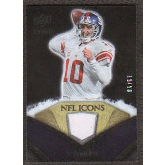 2008 Upper Deck Icons NFL Icons Jersey Gold #NFL21 Eli Manning /50