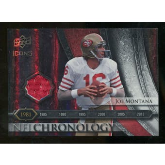 2008 Upper Deck Icons NFL Chronology Jersey Silver #CHR9 Joe Montana /150