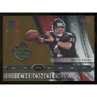 2008 Upper Deck Icons NFL Chronology Jersey Gold #CHR16 Brett Favre 20/50