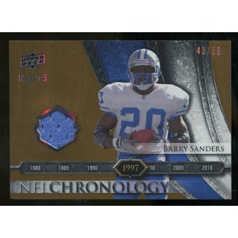 2008 Upper Deck Icons NFL Chronology Jersey Gold #CHR21 Barry Sanders /50