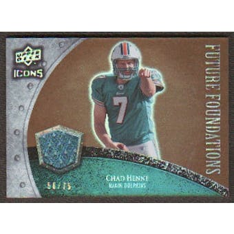 2008 Upper Deck Icons Future Foundations Jersey Gold #FF8 Chad Henne /75
