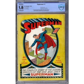 Superman #1 CBCS 1.8 Slight Professional Restoration (OW-W) *16-4529BF9-003*