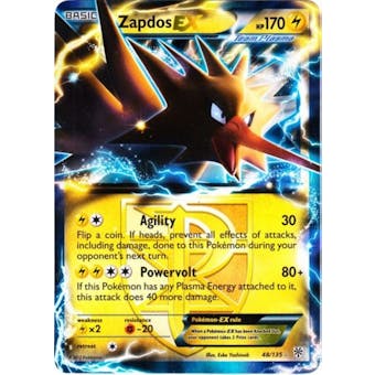 Pokemon Plasma Storm Single Zapdos ex 48/135 - NEAR MINT (NM)
