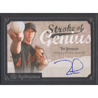 2007 UD Masterpieces #TL Tim Lincecum Stroke of Genius Signatures Auto