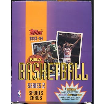 1993/94 Topps Series 2 Basketball Rack Box