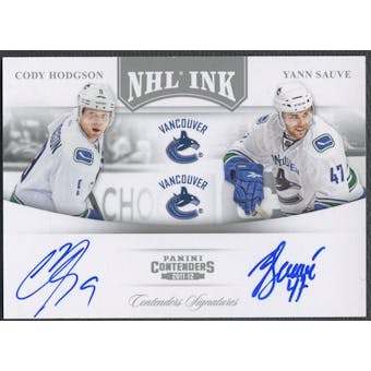 2011/12 Panini Contenders #20 Cody Hodgson & Yann Sauve NHL Ink Duals Auto
