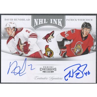 2011/12 Panini Contenders #16 David Rundblad & Patrick Wiercioch NHL Ink Duals Auto