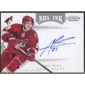 2011/12 Panini Contenders #51 Andy Miele NHL Ink Auto
